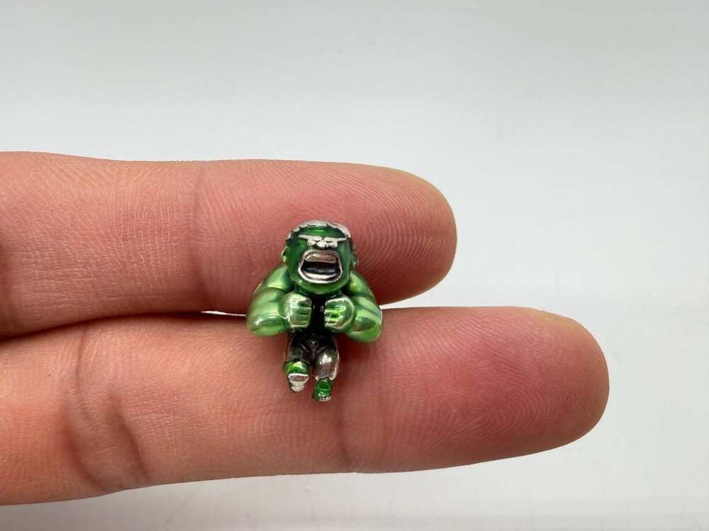 Pandora Marvel Hulk Charm S925 ALE Sterling Silver Green Enamel Avengers Jewelry